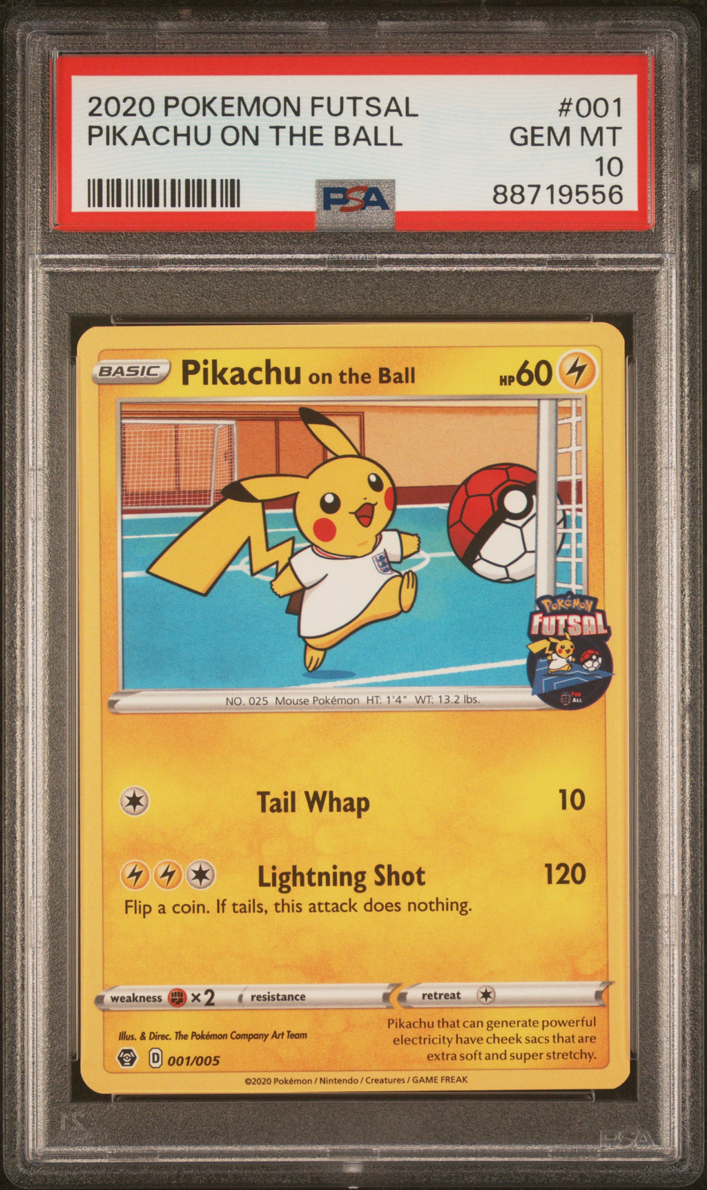 Pikachu On The Ball PSA 10 Front