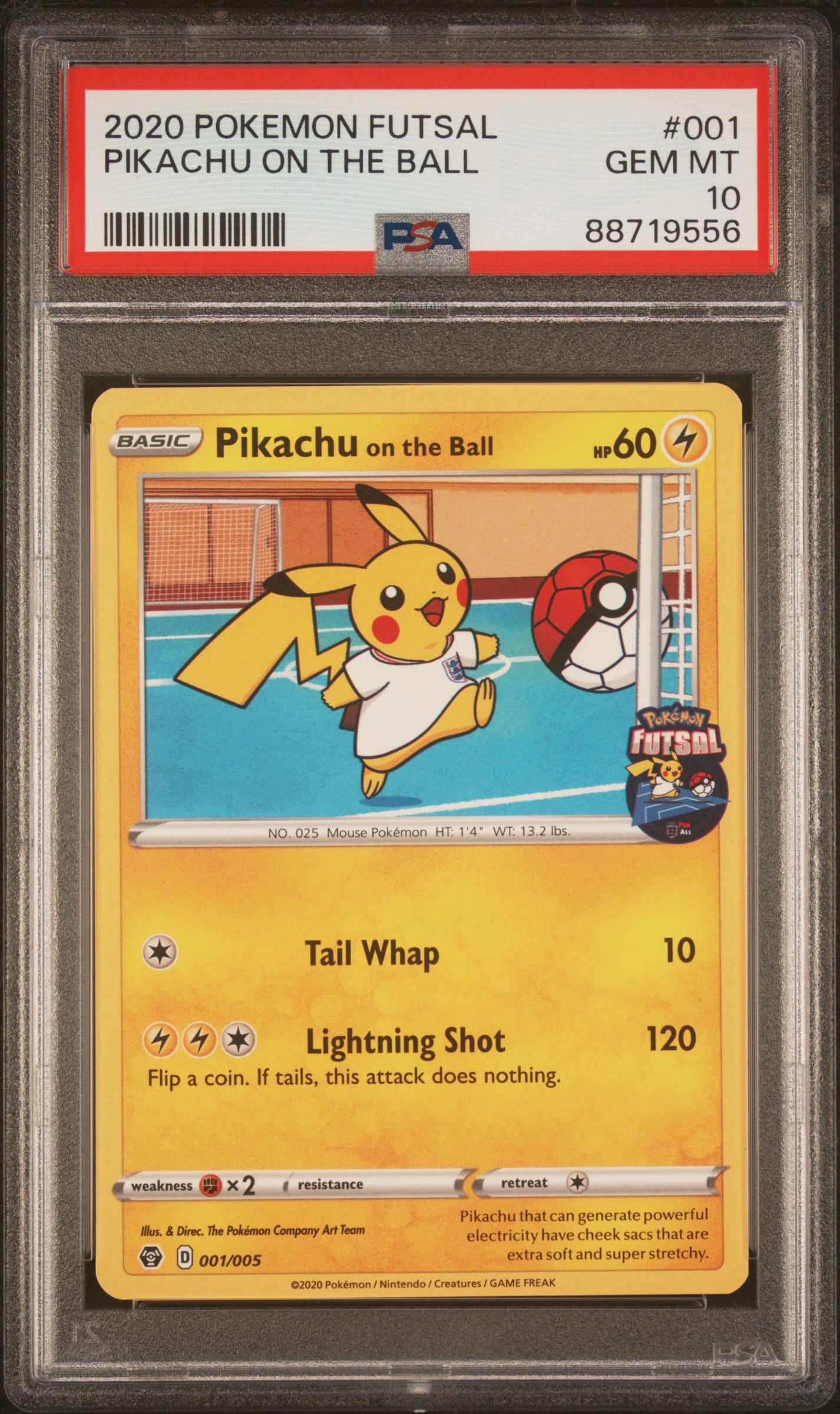Pikachu On The Ball PSA 10 Front