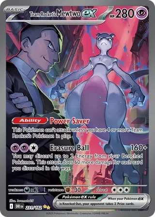 Team Rocket's Mewtwo ex - 231/182 - Destined Rivals